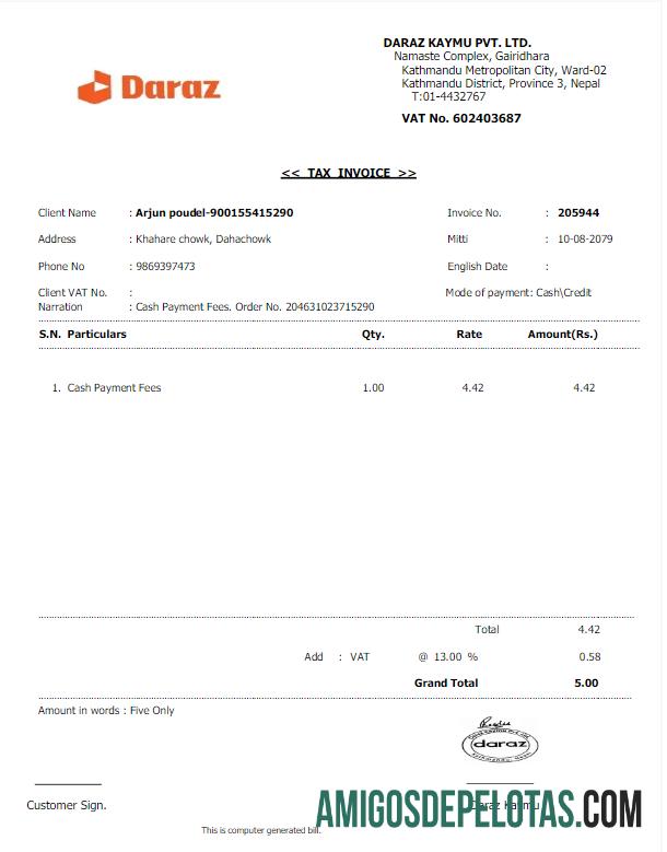 Em branco modelo Word e PDF de projeto de lei de serviços públicos NEPAL DARAZ